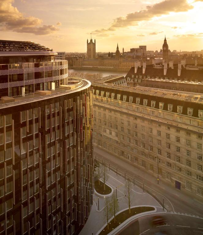 a view of the city of london with buildings at Park Plaza London Westminster Bridge in London