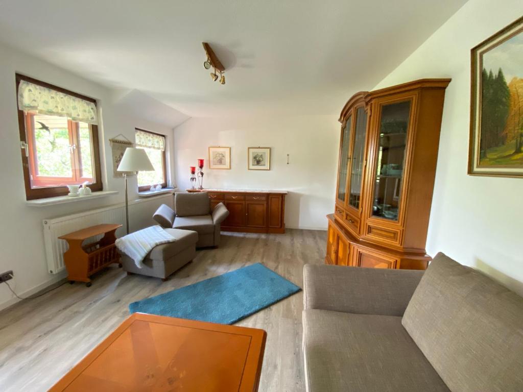 Posezení v ubytování Ferienwohnung Neumair