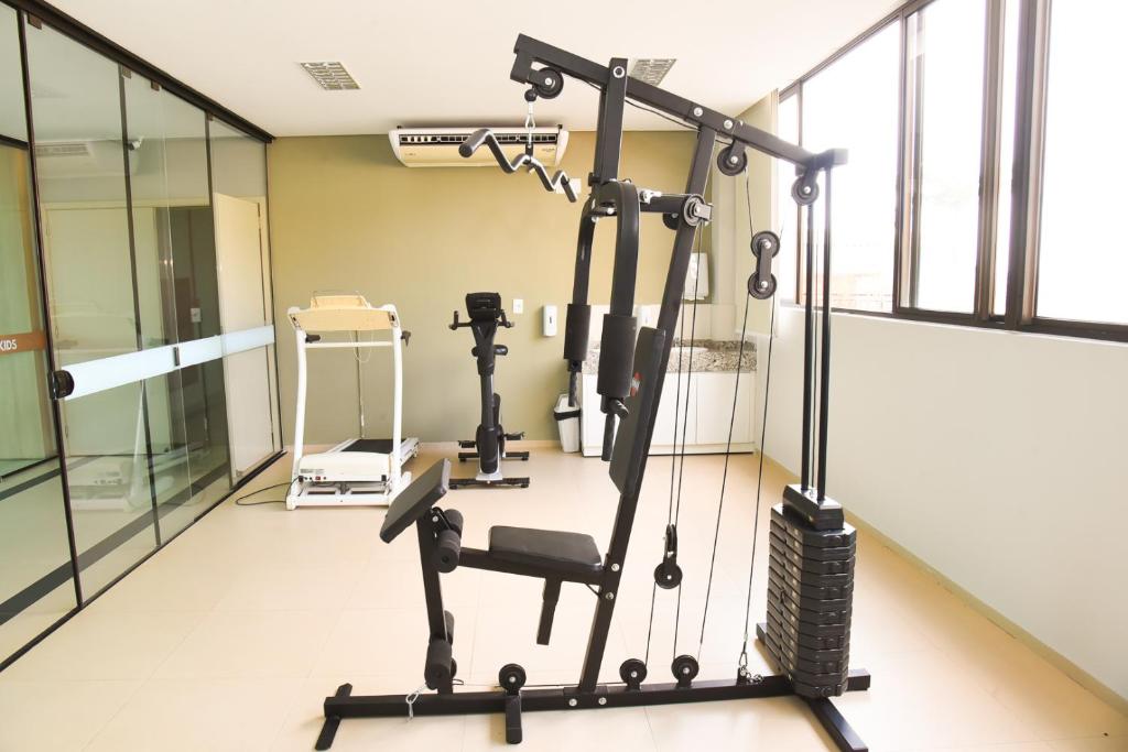 Fitness centrum a/nebo fitness zařízení v ubytování Hotel Plaza Garden