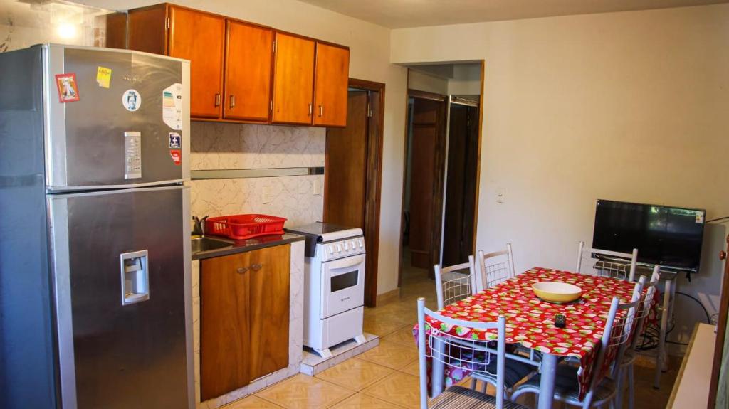 Kuchyň nebo kuchyňský kout v ubytování Ullanka Apart Hotel