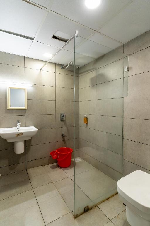 Koupelna v ubytování Hotel Sunflare