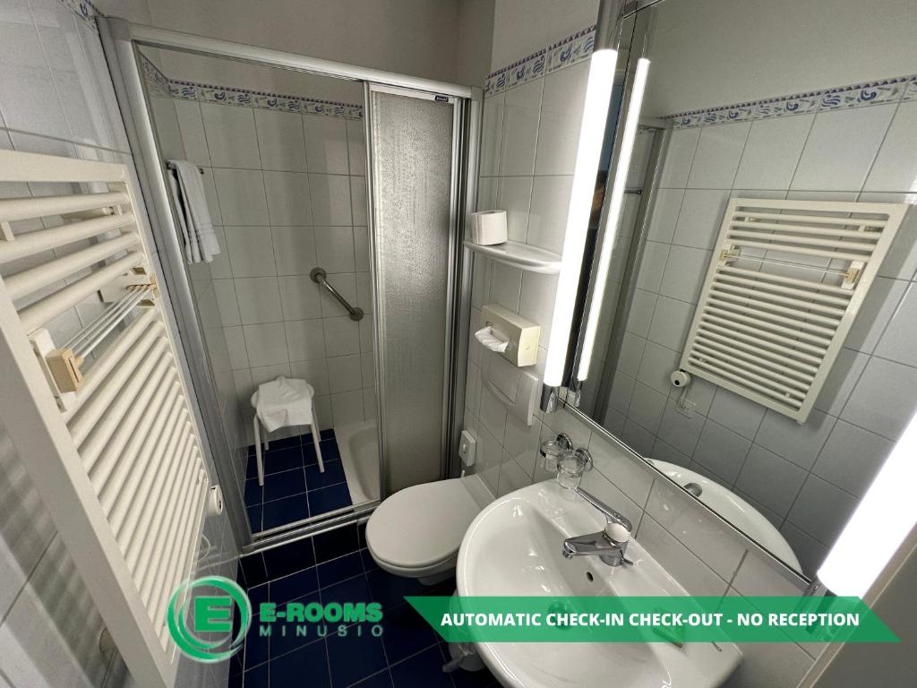 Koupelna v ubytování E-Rooms Minusio
