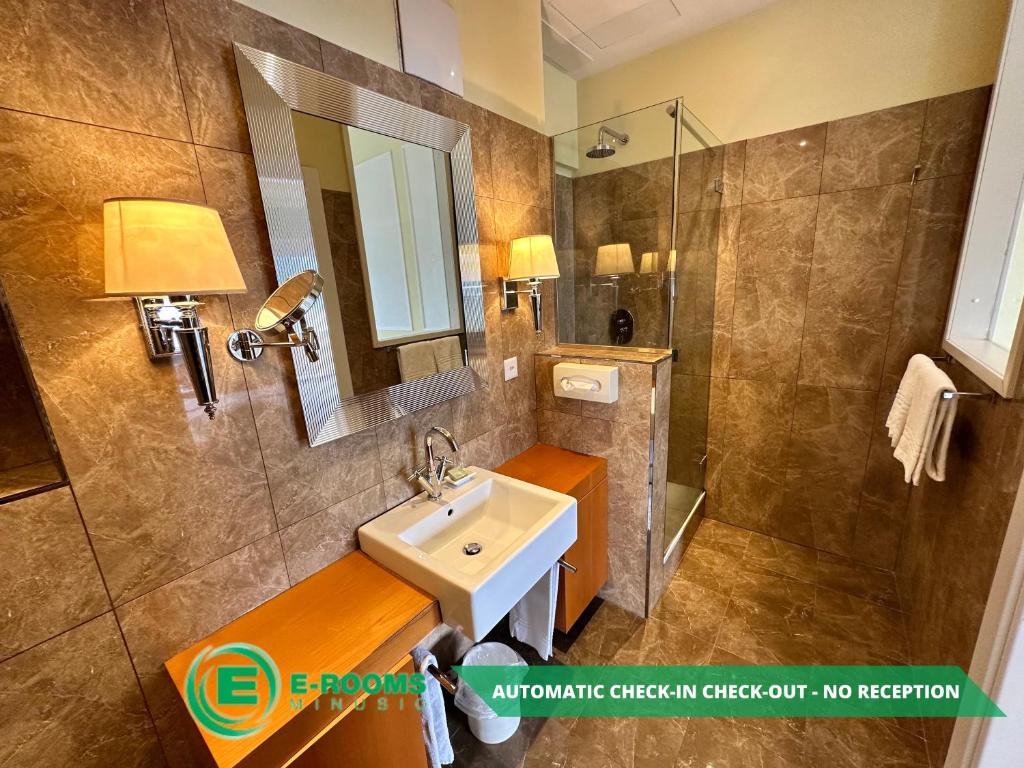 Koupelna v ubytování E-Rooms Minusio