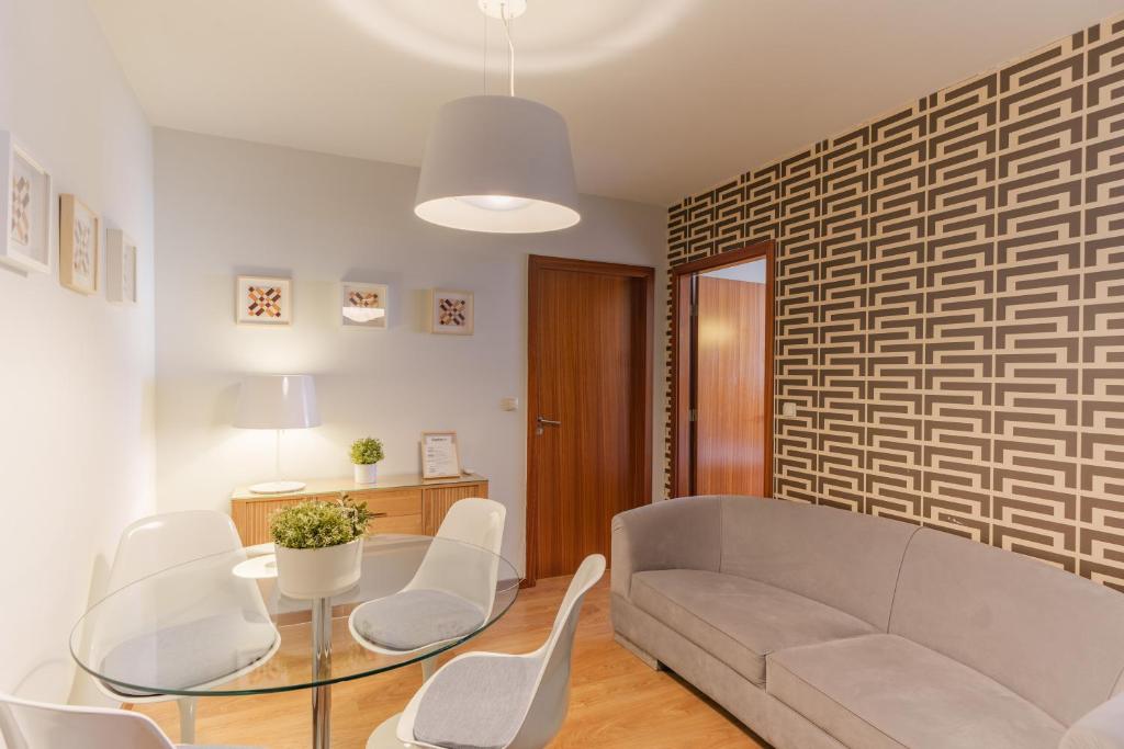 Posezení v ubytování Shining View Apartments