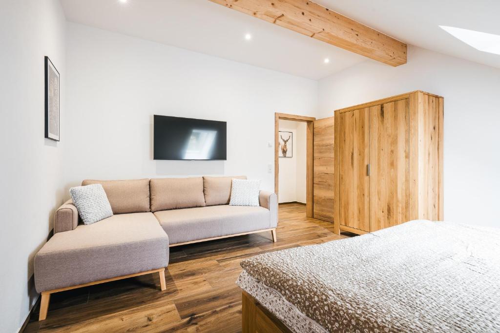 Postel nebo postele na pokoji v ubytování Apartments Schöneben