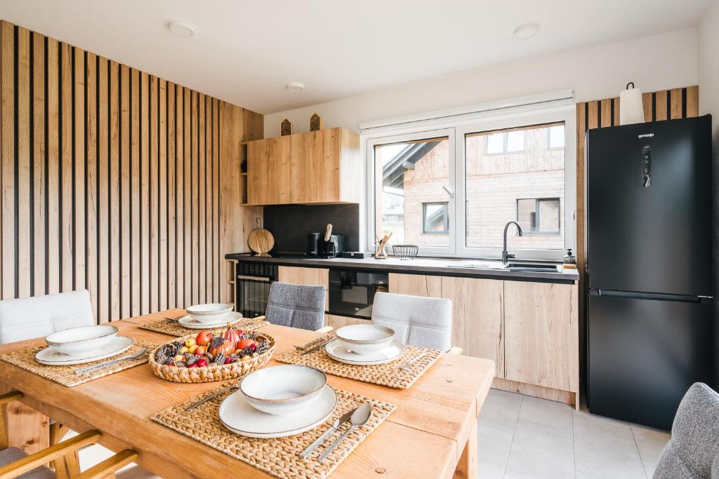 Kuchyň nebo kuchyňský kout v ubytování Apartments Schöneben