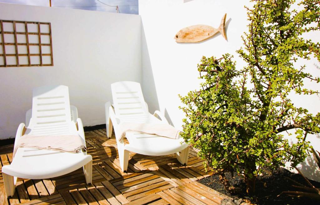 Zahrada ubytování Casa Tabaiba con jardín y barbacoa