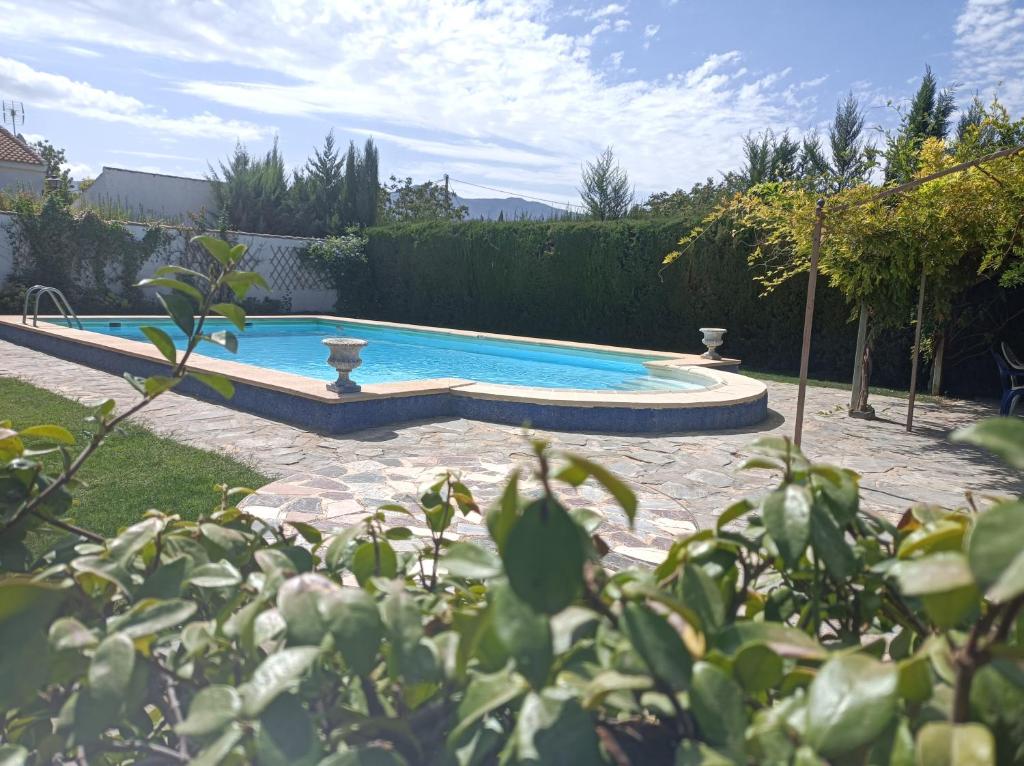 - une piscine dans un jardin paysager dans l'établissement Casa Rural Tazgona, à Antequera
