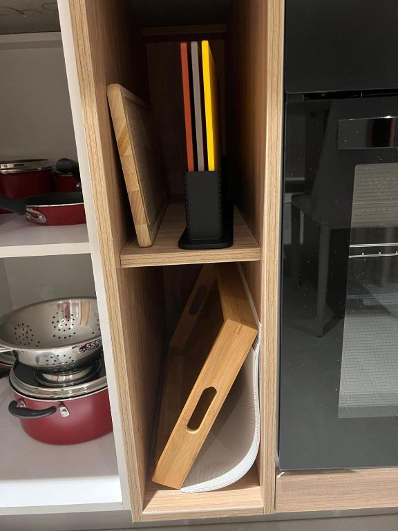 Kuchyň nebo kuchyňský kout v ubytování Gomez de castro apartments