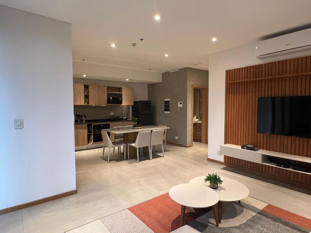 Kuchyň nebo kuchyňský kout v ubytování Gomez de castro apartments