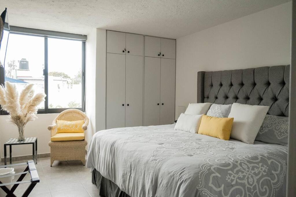 Postel nebo postele na pokoji v ubytování NUEVO depto - Glorieta Chapalita