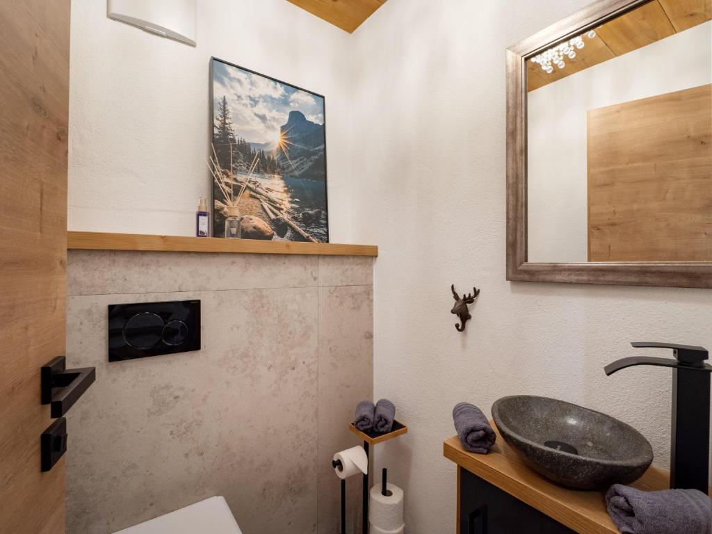 Koupelna v ubytování Das Kaiserwohl Chalet
