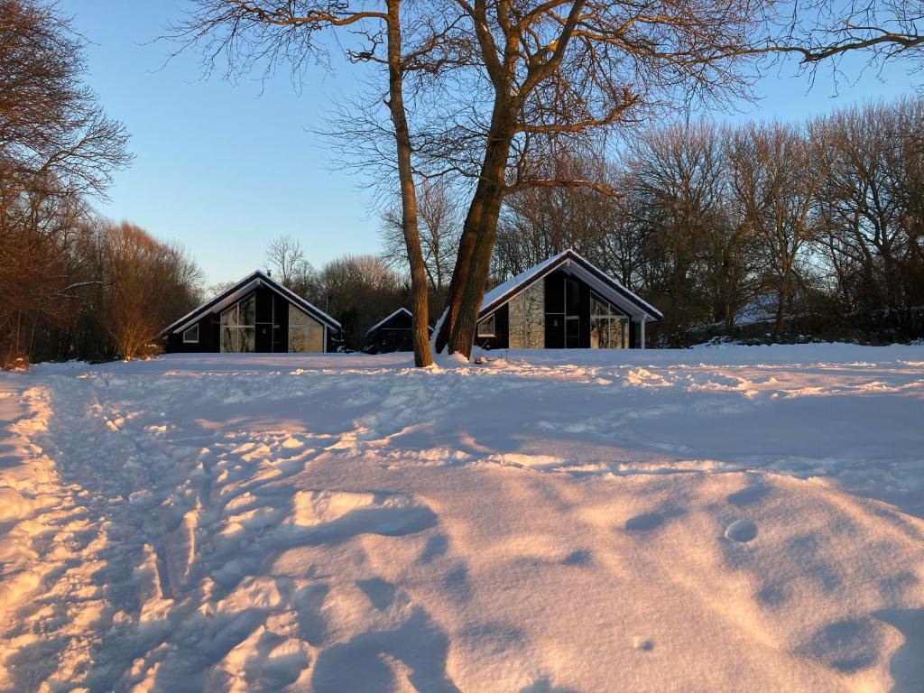 Ferienhäuser Boddenstrand v zimě
