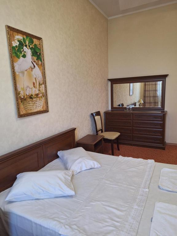 Postel nebo postele na pokoji v ubytování Барселона