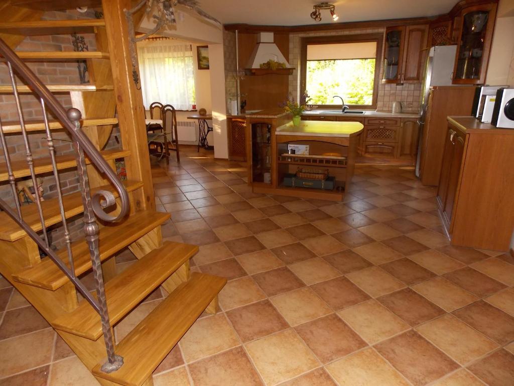 Kuchyňa alebo kuchynka v ubytovaní Domek pod Lasem na Mazurach