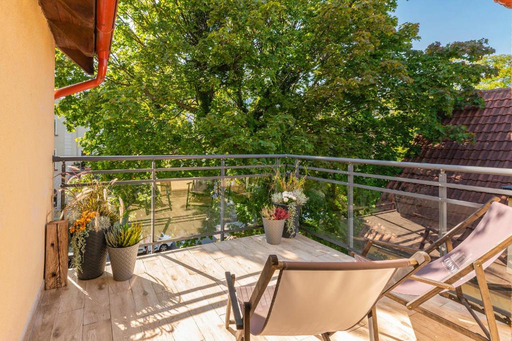 Balkon lub taras w obiekcie Sopot Beach & Park Penthouse by Downtown Apartments