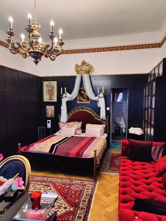 Postel nebo postele na pokoji v ubytování Luxury near Castle