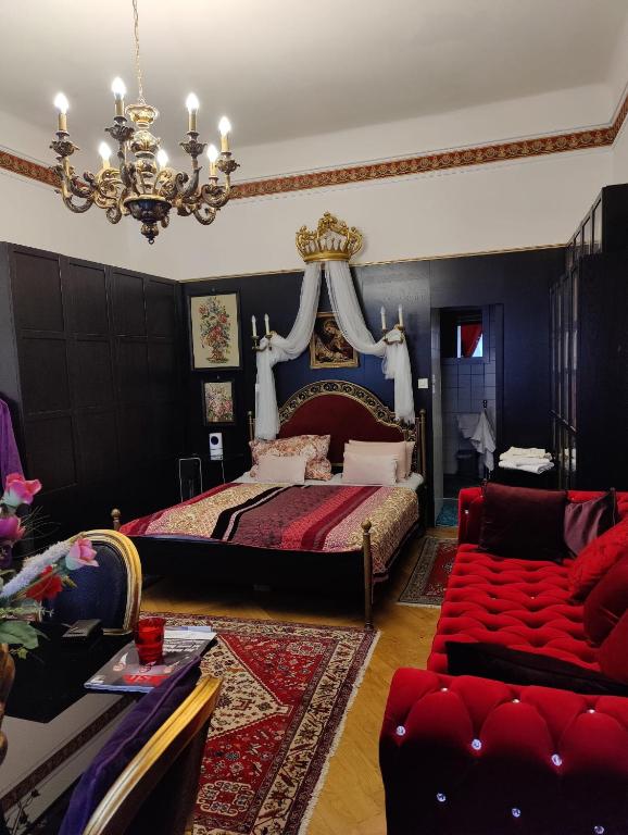 Postel nebo postele na pokoji v ubytování Luxury near Castle