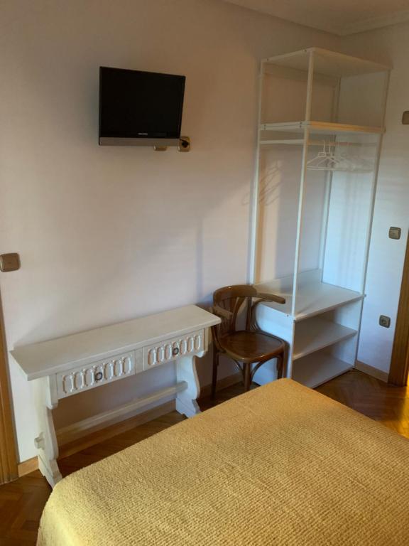 TV a/nebo společenská místnost v ubytování Hotel A Nieu