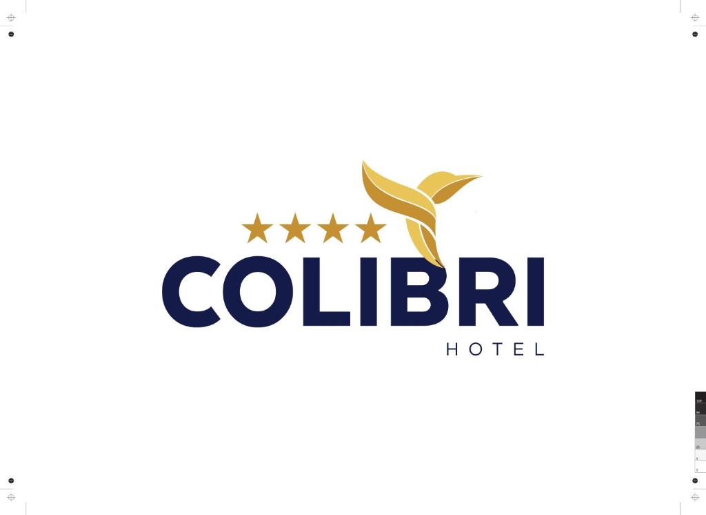 a logo for a hotel with four stars at Hotel Colibri 