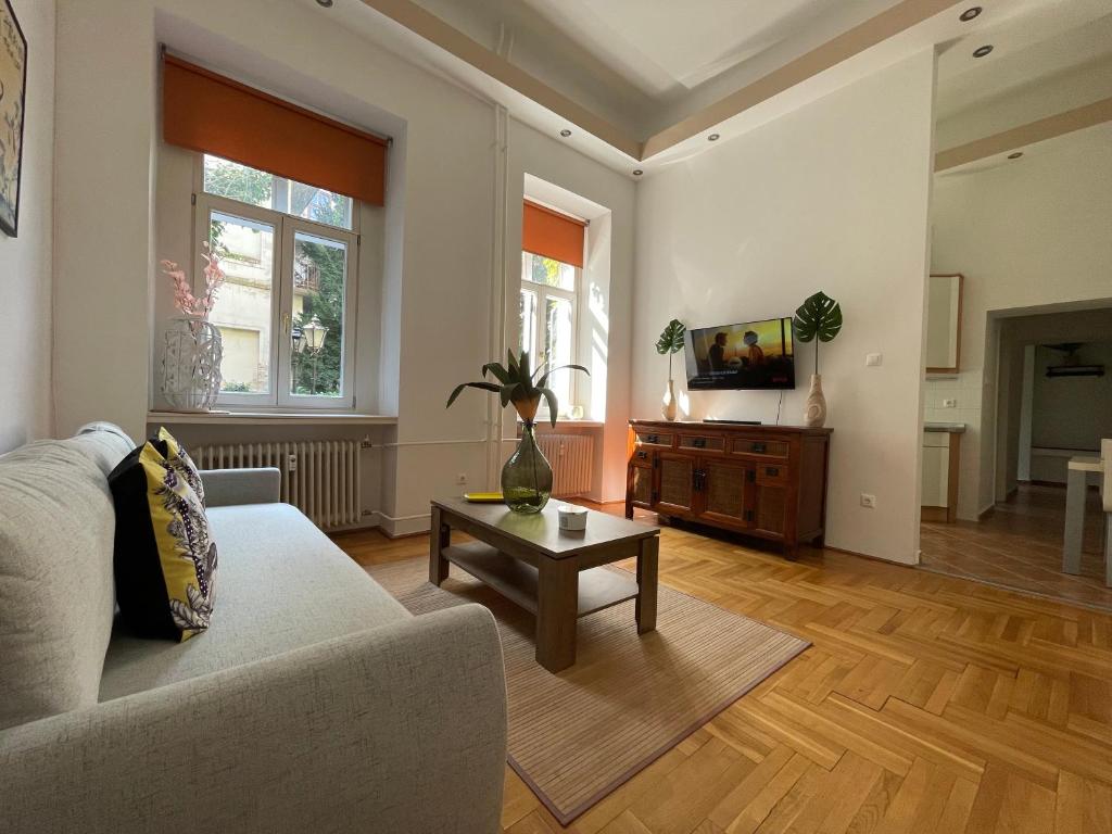 Posezení v ubytování Palms Apartments Budapest
