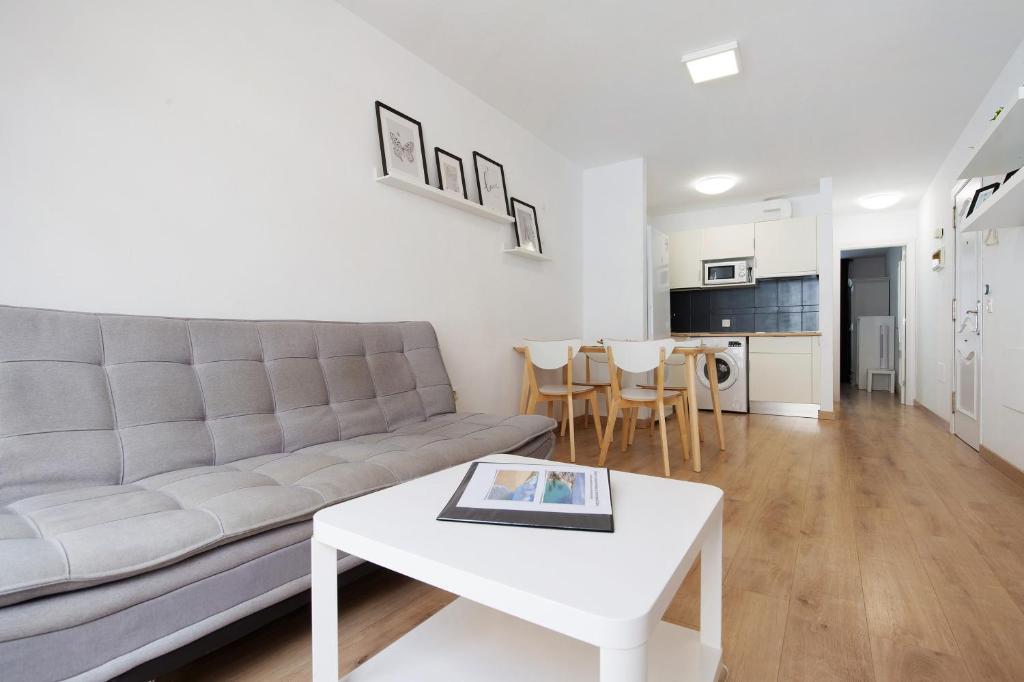 Kuchyň nebo kuchyňský kout v ubytování Apartamento Playa Morro Jable 2a