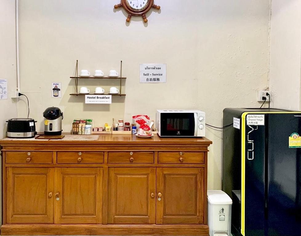 Kuchyň nebo kuchyňský kout v ubytování PD Hostel