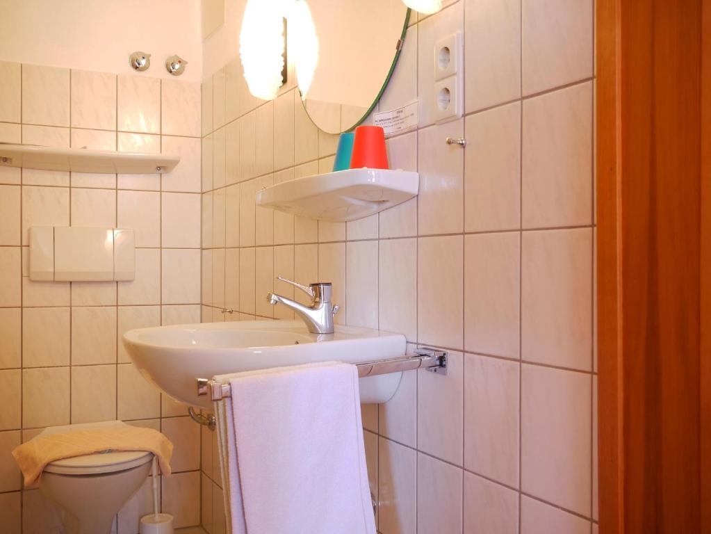 Koupelna v ubytování Feriengasthof Löwen