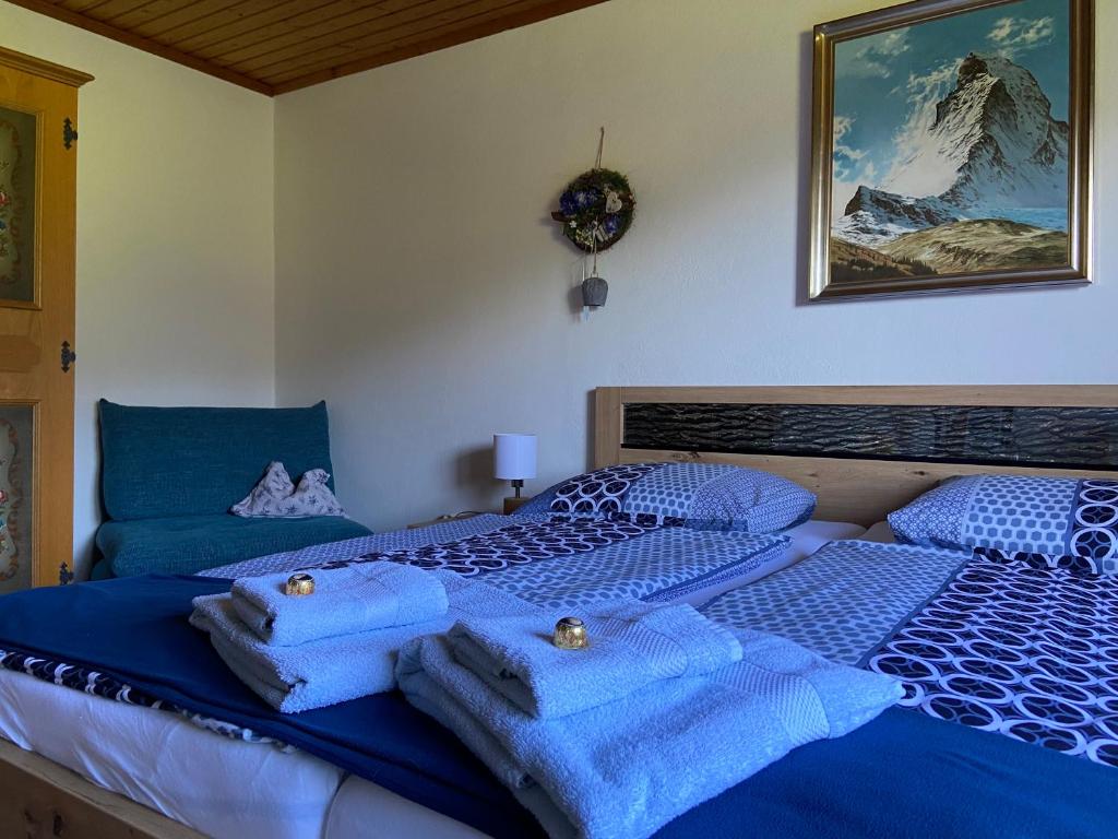 Postel nebo postele na pokoji v ubytování Haus Sperleiten