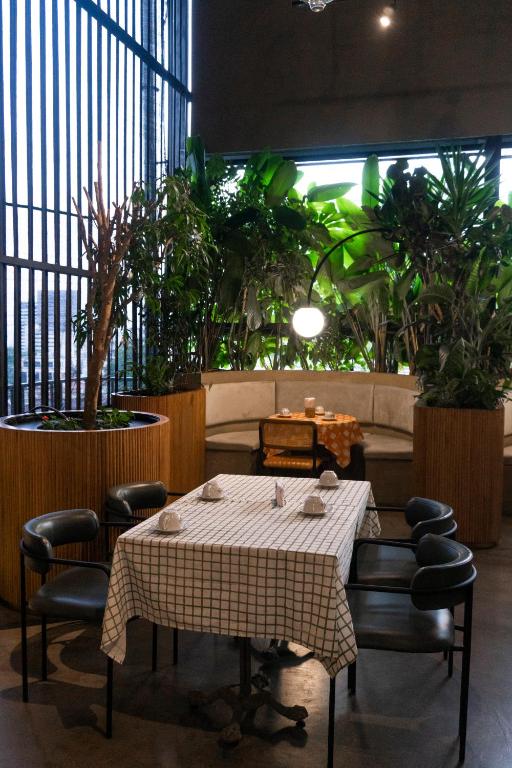 Restaurace v ubytování The Art Hotel Medellin