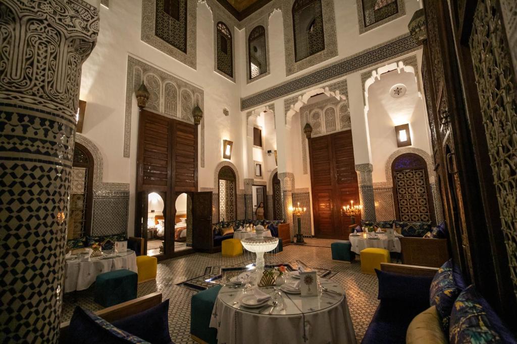 Posezení v ubytování Riad Fes Ziyat & Spa