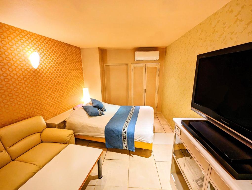 TV a/nebo společenská místnost v ubytování Hotel P'sResort Adults only 大人専用