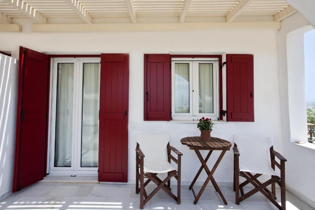 Balkón alebo terasa v ubytovaní Naxos Kalimera Apartments