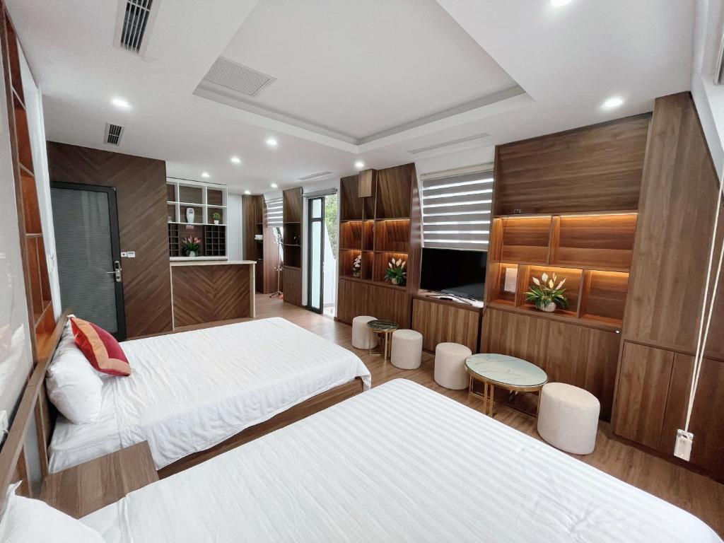 TV a/nebo společenská místnost v ubytování Trung Đức Homestay