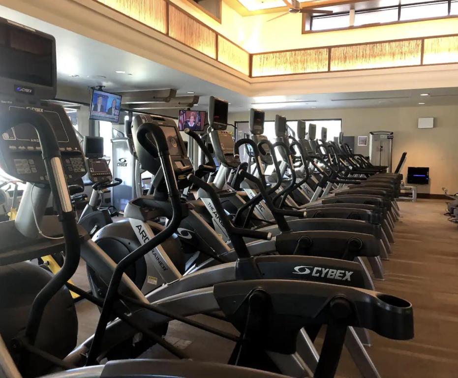 Fitness centrum a/nebo fitness zařízení v ubytování NO RESORT FEES-MGM Stripview-Jacuzzi-Formula 1 TRACK VIEW