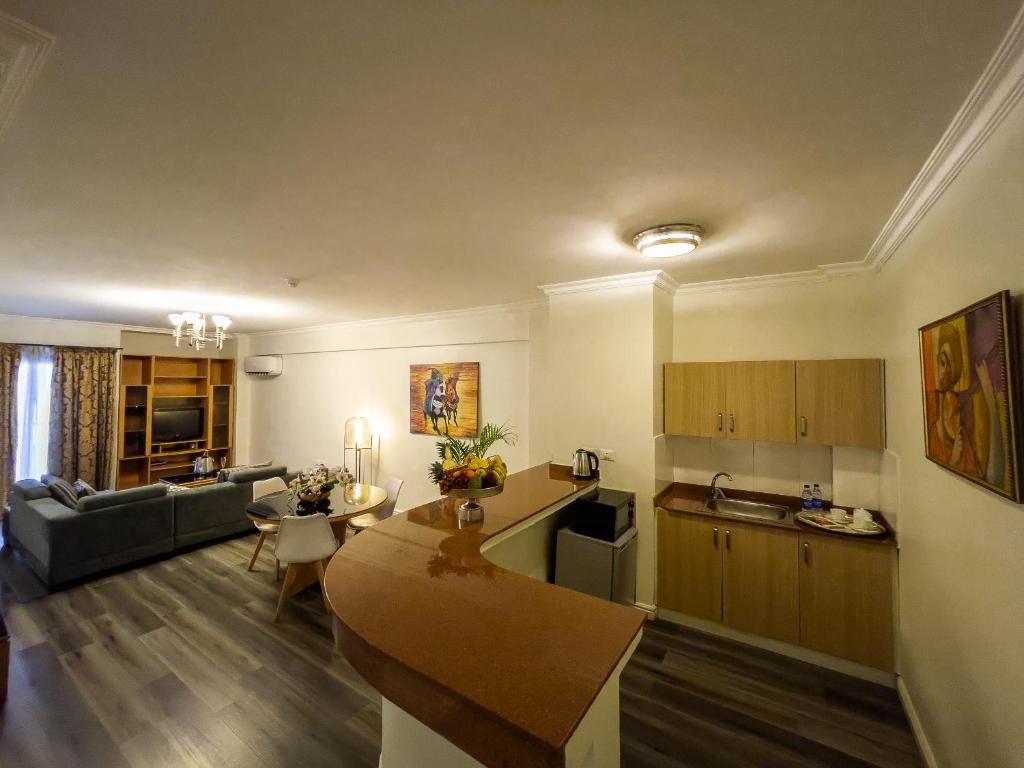 Χώρος καθιστικού στο Maroko Bayshore Suites