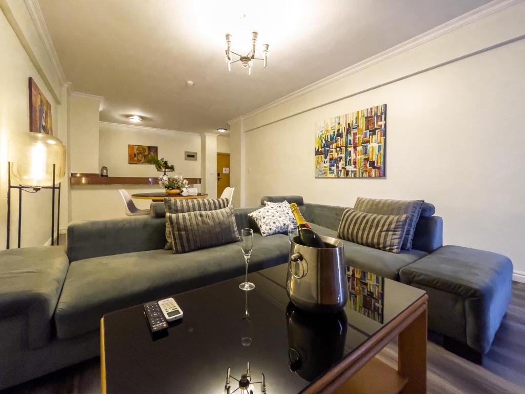 Χώρος καθιστικού στο Maroko Bayshore Suites
