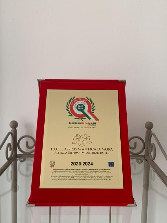 Certifikát, hodnocení, plakát nebo jiný dokument vystavený v ubytování Hotel Assisivm Antica Dimora AD