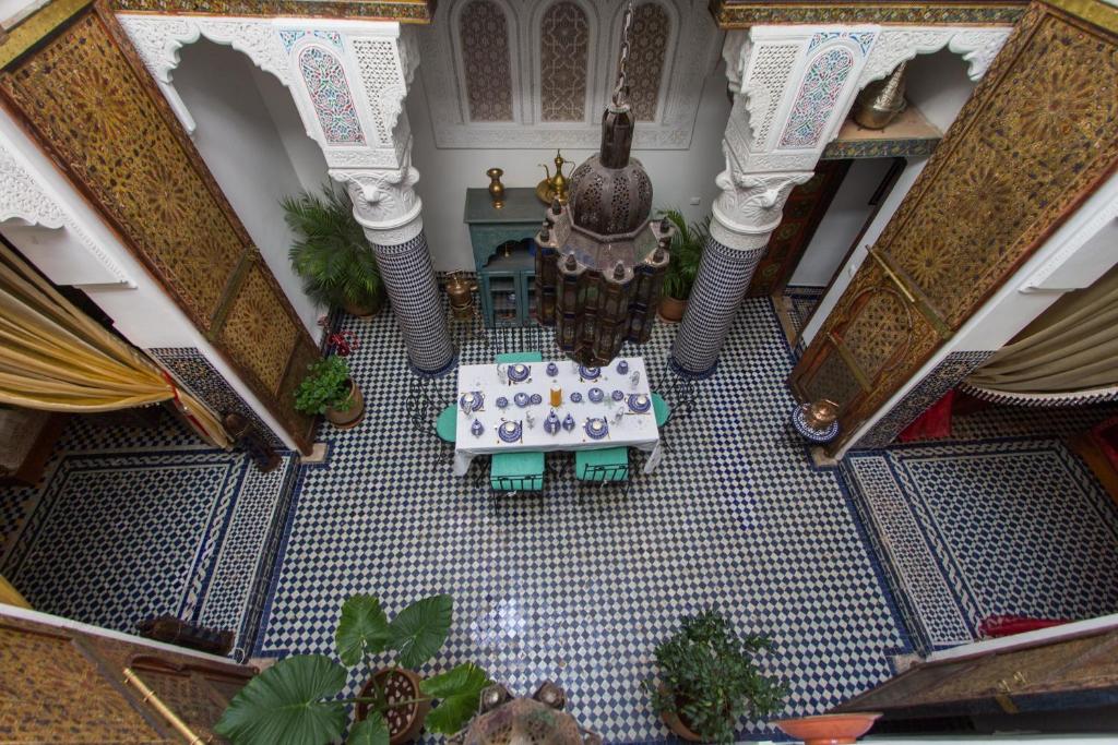 Coin salon dans l'établissement Riad Sanaa Rose
