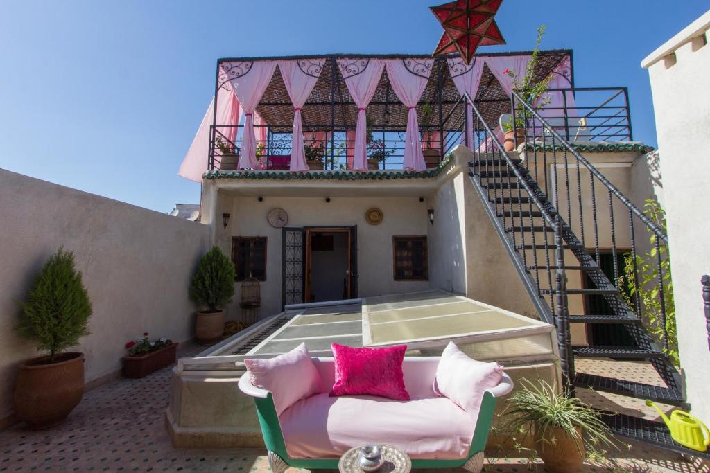 Balcon ou terrasse dans l'établissement Riad Sanaa Rose