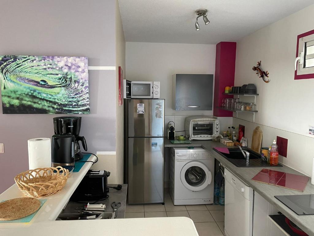 Kuchyň nebo kuchyňský kout v ubytování La bellevue