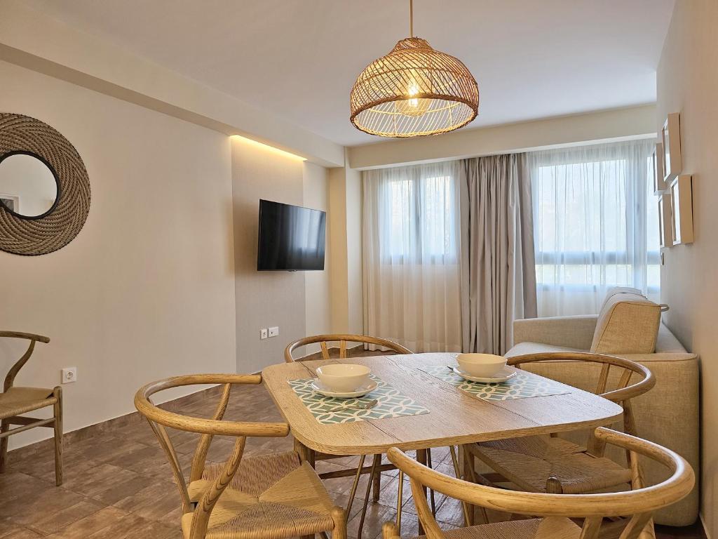 Et tv og/eller underholdning på Apartamentos Las Ciencias O