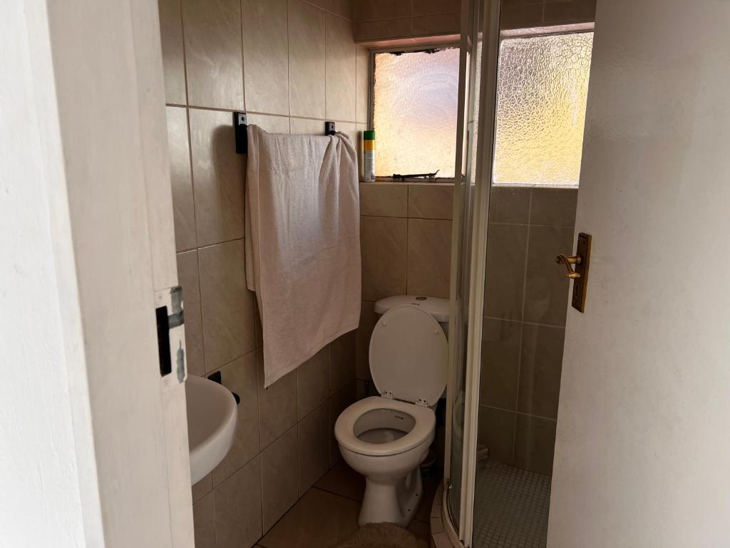 ein kleines Bad mit WC und Waschbecken in der Unterkunft S-star luxury Lounge in Roodepoort