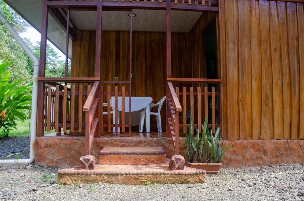 Balkón nebo terasa v ubytování Natural Harmony Cabin