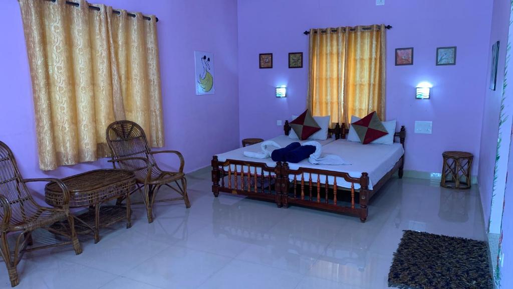 Postel nebo postele na pokoji v ubytování Jungleview Home Stay