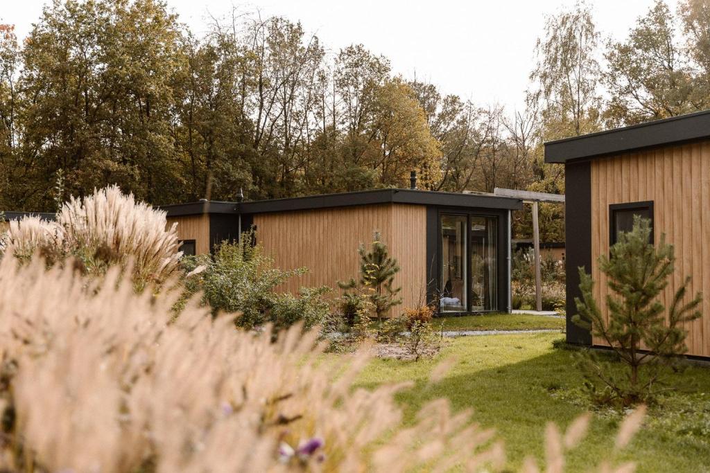 Zahrada ubytování Mooi Twente Lodges - privé Spa en sauna