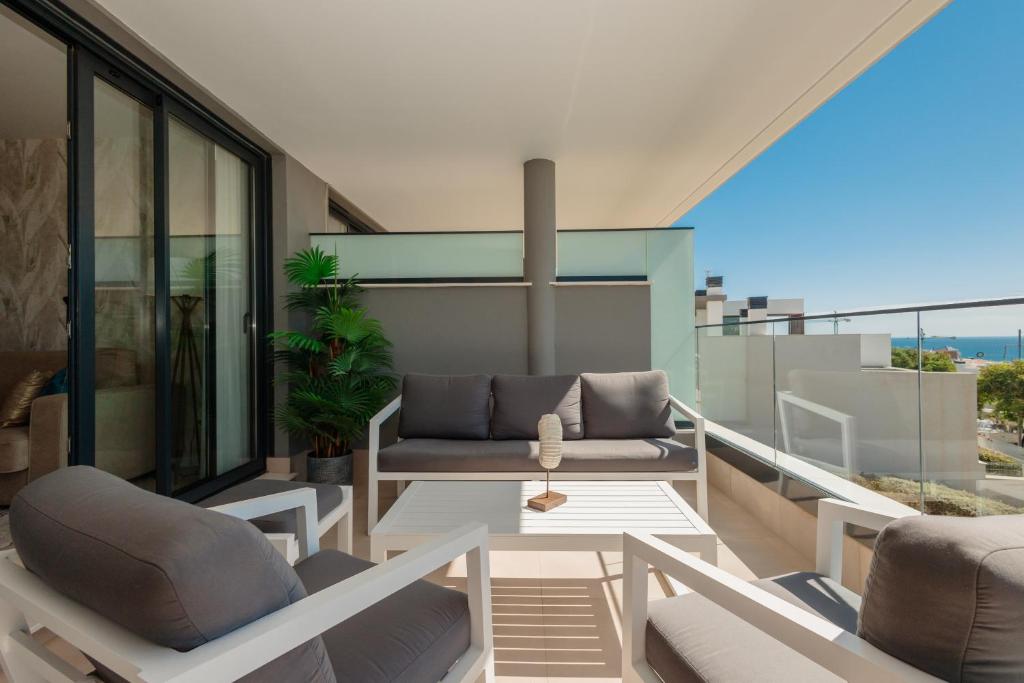 Część wypoczynkowa w obiekcie Magnificent apartment, close to the beach, in Estepona