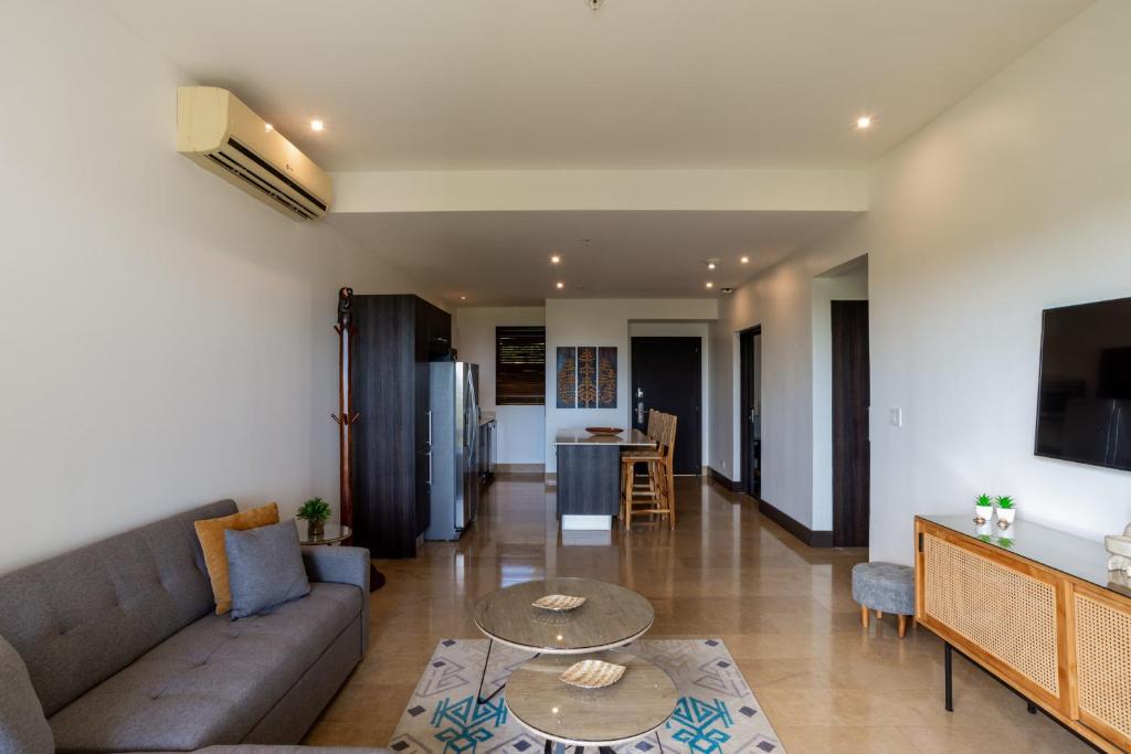 Posezení v ubytování Roble Sabana 404 Luxury Apartment Adults Only - Reserva Conchal