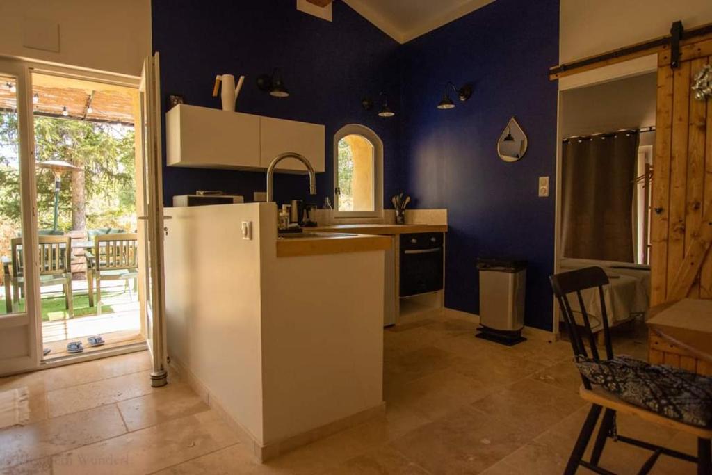 Kuchyň nebo kuchyňský kout v ubytování L'auguste maison d'hôtes
