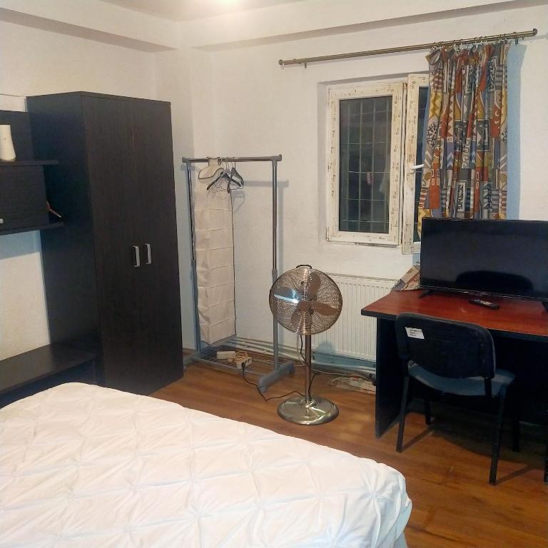 Ένα ή περισσότερα κρεβάτια σε δωμάτιο στο Vila ELENA Ap 1